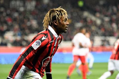 07 ALLAN SAINT MAXIMIN (NICE) FOOTBALL : Nice vs Nimes - Ligue 1 Conforama - 26 01 2019 FEP Panoramic 
