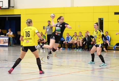 Caren Hammer (VfL Waiblingen) beim Torwurf GER, 2.Liga Frauen, HC Roedertal - VfL Waiblingen, 26.01.2019 Grosssalza Copyright: xEIBNER Skomudekx EP_eer
