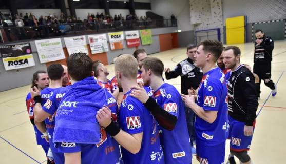 26.01.2019 - Handball - Saison 2018 2019 - Testspiel - Freundschaftsspiel : HC Erlangen HCE - Rimpar Wölfe - OGo - Mannschaft Team HC Erlangen HCE nach Spielende