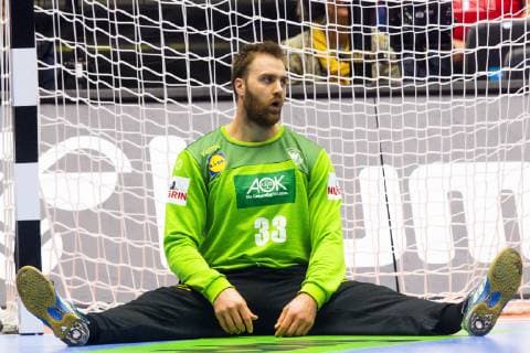 190127 Goalkeeper Andreas Wolff of Germany looks dejected during the IHF World Handball Championship bronze medal game between Germany and France on January 27, 2019 in Herning. Photo: Ludvig Thunman BILDBYRN kod LT 35587 Copyright: LUDVIGxTHUNMAN BB190127LT016
