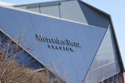Atlanta-Mercedes Benz Stadium-Super Bowl Movement of people and tight security at Mercedes Benz in Atlanta, place where Super Bowl LIII is taking place next Sunday February 3rd. Georgia  NiyixFote Thenews2 PacificxPress