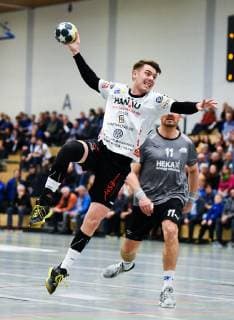 27.01.2019, xpsx, Handball 3.Liga, HSG Hanau - SG Nussloch v.l. Jan-Eric Ritter (Hanau) Hanau Hessen Deutschland (DEU)