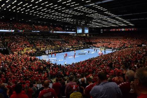 190127 General view of Jyske Bank Boxen ahead of the IHF World Handball Championship final between Norway and Denmark on January 27, 2019 in Herning. Photo: Ludvig Thunman BILDBYRN kod LT 35588 Copyright: LUDVIGxTHUNMAN BB190127LT064