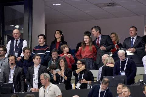 IHF Men s World Championship WM Weltmeisterschaft 2019 handball Final match. MCH-direktor Georg Sorensen Crown Prince Frederik, Crown Princess Mary, Prince Christian, Princess Isabella and Prince Vincent Lars Lokke Rasmussen statsminister Reportage for og efter VM finalen Danmark mod Norge i Jyske Bank Boxen Herning Sondag 27 januar 2019. Denmark 