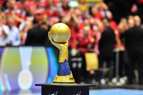 190127 The World Cup trophy after the IHF World Handball Championship final between Norway and Denmark on January 27, 2019 in Herning. Photo: Ludvig Thunman BILDBYRN kod LT 35588 Copyright: LUDVIGxTHUNMAN BB190127LT137
