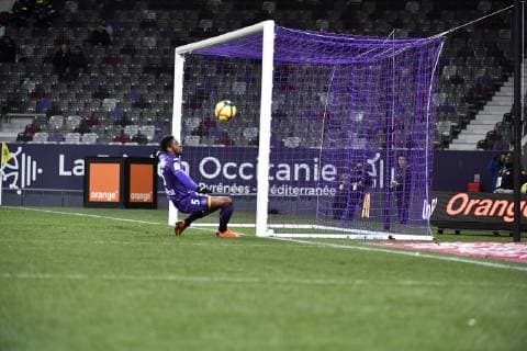 Loupe Steven Moreira (tfc) FOOTBALL : Toulouse vs Angers - 22eme Journee de L1 - Toulouse - 27 01 2019 ThierryBreton Panoramic 