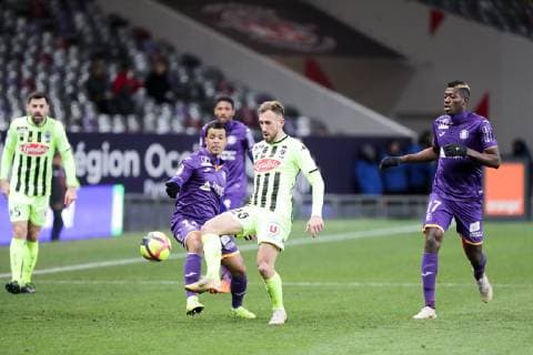 14 MATTHIEU DOSSEVI (TOU) - 20 FLAVIEN TAIT (SCO) FOOTBALL : Toulouse vs Angers - Ligue 1 Conforama - 27 01 2019 FEP Panoramic 