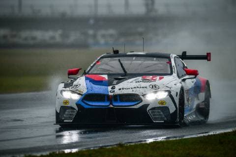 24 BMW TEAM RLL (USA) BMW M8 GTE GTLM JESSE KROHN (FIN) JOHN EDWARDS (USA) CHAZ MOSTERT (AUS) ALEX ZANARDI (ITA) AUTOMOBILE : Championnat de voitures de IMSA - Daytona - 27 01 2019 MPSAGENCY Panoramic 