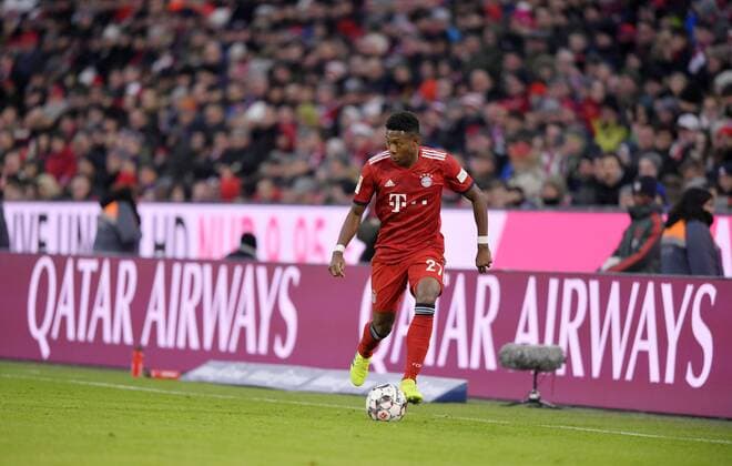 27.01.2019, Fussball 1. Bundesliga 2018 2019, 19. Spieltag, FC Bayern München - VfB Stuttgart, in der Allianz-Arena München. David Alaba (FC Bayern München).