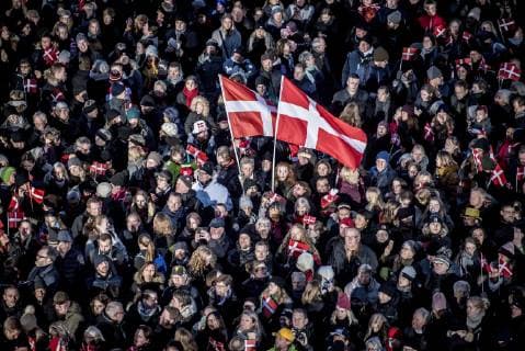 Handball, Weltmeister Dänemark wird in Kopenhagen gefeiert Det danske herrelandshold der vandt guld i VM i haandbold hyldes paa Koebenhavns Raadhusplads, mandag den 28. januar 2019.. , Copenhagen Denmark Copyright: RitzauxScanpix MadsxClausxRasmussenx COP107 spdk20190128-194808-L