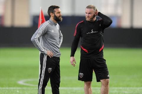January 23, 2019 - Springfield, VA, United States - Springfield, VA - January 23, 2019: D.C. United training session to kick start their 2019 Major League Soccer MLS Fussball Herren USA preseason at The St. James complex. Wayne Rooney, Ben Olsen - ZUMAt139 20190123_zaa_t139_102 Copyright: xJosexL.xArguetax