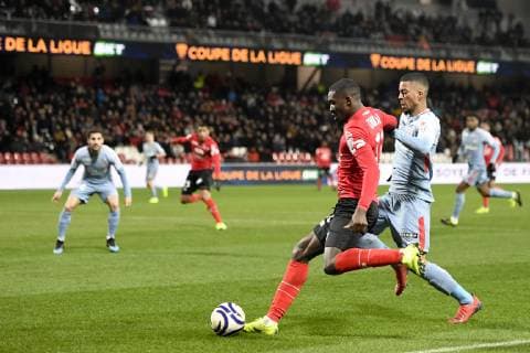 11 MARCUS THURAM (EAG) FOOTBALL : Guingamp vs Monaco - Coupe de la Ligue BKT - 29 01 2019 AnthonyBIBARD FEP Panoramic 