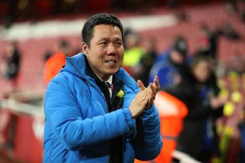 29th January 2019, Emirates Stadium, London, England; EPL Premier League Football, Arsenal versus Cardiff City; Cardiff City FC Executive Director &amp; CEO Ken Choo thanks fans for their support  ActionPlus12100817 ShaunxBrooks