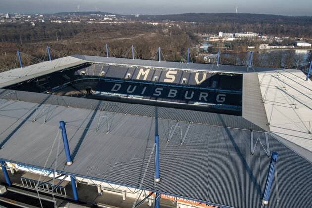 Blick von oben auf die Schauinsland Reisen - Arena bei Schauinsland Reisen - Arena, THEMENBILD Sportstaetten von oben, 21.01.2019 Schauinsland Reisen - Arena, THEMENBILD Sportstaetten von oben, 21.01.2019 Duisburg Copyright: xEIBNER MarioxHommesx EP_MHS
