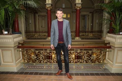 Bundestrainer Christian Prokop (Deutschland) - Ministerpräsident Dr. Reiner Haseloff empfängt am Mittwoch den 30. Januar 2019 in der Staatskanzlei in Magdeburg eine Delegation der bei der Weltmeisterschaft erfolgreichen deutschen Handballer die aus Sachsen Anhalt stammen - Deutschland, Handball, Mann, Maenner,30.01.2019