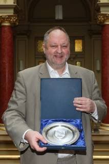 DHB Präsident Andreas Michelmann (Präsident des Deutschen Handballbundes und Bürgermeister von Aschersleben) - Ministerpräsident Dr. Reiner Haseloff empfängt am Mittwoch den 30. Januar 2019 in der Staatskanzlei in Magdeburg eine Delegation der bei der Weltmeisterschaft erfolgreichen deutschen Handballer die aus Sachsen Anhalt stammen