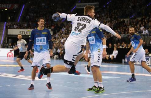 Stuttgart , Handball All Star Game 2019 , All Star-Team vs. Deutsche Nationalmannschaft , Franz Semper ( Deut )