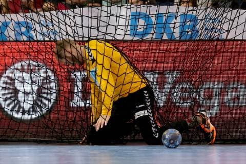 Stuttgart, Germany 01.02.2019, All Star Game 2019 - Handball, Torwart Johannes Bitter (Allstar) in Aktion ( DeFodi541