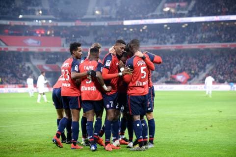 23 THIAGO MENDES (LIL) - 07 RAFAEL LEAO (LIL) - JOIE FOOTBALL : Lille vs Nice - Ligue 1 Conforama - 01 02 2019 FEP Panoramic 