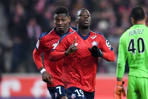 19 NICOLAS PEPE (LIL) - 07 RAFAEL LEAO (LIL) - JOIE FOOTBALL : Lille vs Nice - Ligue 1 Conforama - 01 02 2019 FEP Panoramic 