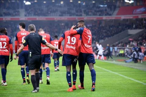 19 NICOLAS PEPE (LIL) - 07 RAFAEL LEAO (LIL) - JOIE FOOTBALL : Lille vs Nice - Ligue 1 Conforama - 01 02 2019 FEP Panoramic 