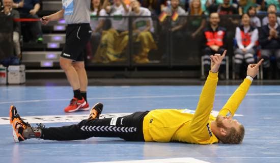Stuttgart , Handball All Star Game 2019 , All Star-Team vs. Deutsche Nationalmannschaft , Johannes Bitter ( AllStar )