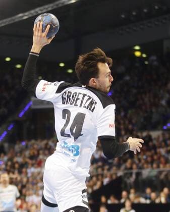 Stuttgart , Handball All Star Game 2019 , All Star-Team vs. Deutsche Nationalmannschaft , Patrick Groetzki ( Deut )