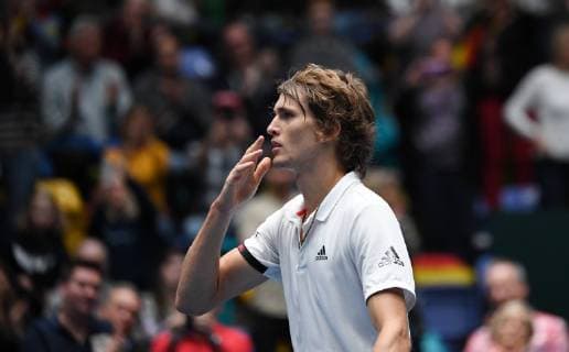 DAVIS CUP QUALIFIERS Germany - Hungary in Frankfurt,Germany 4.Match Alexander Zverev , Germany Gabor Borsos , Hungary