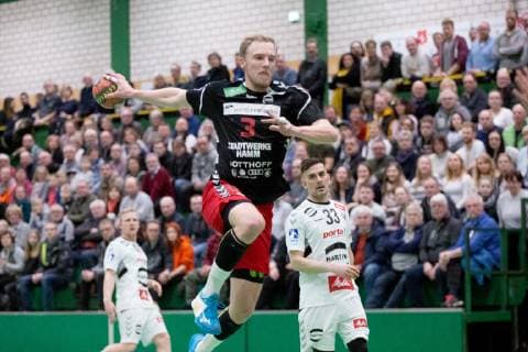 Vlotho, Deutschland 02.02.2019: Testspiel - 2018 2019 - GWD Minden vs. ASV Hamm-Westfalen Fabian Huesmann (Hamm) Vlotho Nordrhein-Westfalen Deutschland Jaegerortsporthalle