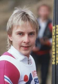 Vierschanzentournee 1987 88 Neujahrsspringen in Garmisch-Partenkirchen. Matti Nykaenen (FIN) Portrait Aufn. 01.01.1988 *** Four Hills Tournament 1987 88 New Years Jumping in Garmisch Partenkirchen Matti Nykaenen FIN Portrait Aufn 01 01 1988 HM