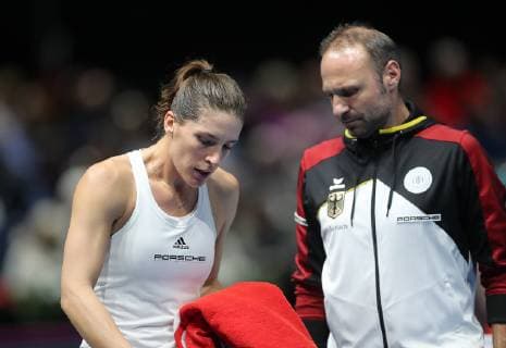 Andrea Petkovic (GER), Teamkapitaen Jens Gerlach (GER)