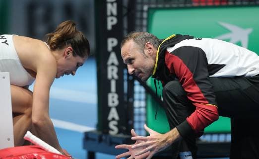 Andrea Petkovic (GER), Teamkapitaen Jens Gerlach (GER)