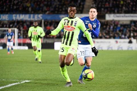 19 Anthony CACI (stra) - 25 Abdoulaye BAMBA (sco) FOOTBALL : Strasbourg vs Angers - Ligue 1 Conforama - 09 02 2019 FEP Panoramic 