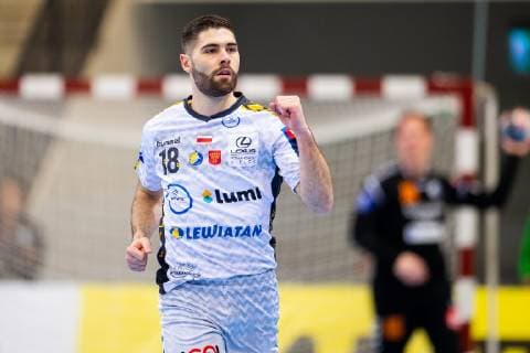 Handball, CL, IFK Kristianstad - KS Vive Tauron Kielce 190209 Kielce BlaÅ¾ Janc jublar under handbollsmatchen i Champions League mellan Kristianstad och Kielce den 9 februari 2019 i Kristianstad. Copyright: AvdoxBilkanovic BB190209AB134