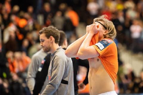 Handball, CL, IFK Kristianstad - KS Vive Tauron Kielce 190209 Kristianstads Valter Chrintz deppar efter slutsignalen under handbollsmatchen i Champions LeagueÊmellan Kristianstad och Kielce den 9 februari 2019 i Kristianstad. Copyright: AvdoxBilkanovic BB190209AB137
