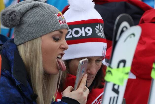 Sport Themen der Woche KW06 Sport Bilder des Tages ALPINE SKIING - FIS Ski WC Are ARE,SWEDEN,10.FEB.19 - ALPINE SKIING - FIS Alpine World Ski Championships, downhill, ladies. Image shows Lindsey Vonn (USA). GEPAxpictures xAndreasxPranter