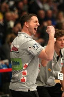 Handball 2.Handball Bundesliga 2018 2019 - Handball Sportverein Hamburg vs. Balingen-Weilstetten Jens Bürkle (Balingen Weilstetten),Jubel, Sporthalle Hamburg Hamburg