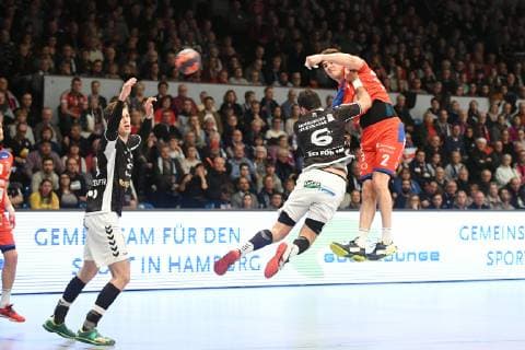 Rene Zobel (HBW Balingen-Weilstetten) beim Torwurf Handball, 2. Liga, Handball Verein Hamburg - HBW Balingen-Weilstetten, 10.02.2019 Hamburg Copyright: xEIBNER Michaelisx EP_eer