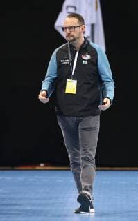 10.02.2019, Deutschland, Bietigheim, Handball EHF-Pokal Frauen Saison 2018 2019 SG BBM Bietigheim vs. Sports Club Magura Cisnadie: Trainer Martin Albertsen (BBM)