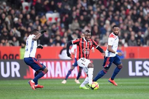 14 IGNATIUS GANAGO (NICE) FOOTBALL : Nice vs Lyon - Ligue 1 Conforama - 10 02 2019 FEP Panoramic 