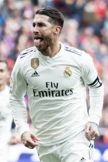 February 9, 2019 - Madrid, Spain - Sergio Ramos of Real Madrid celebrating a goal during La Liga match between Atletico de Madrid and Real Madrid at Wanda Metropolitano in Madrid Spain. February 09, 2018. Club Atletico de Madrid v Real Madrid CF - La Liga  - ZUMAn230 20190209_zaa_n230_2087 Copyright: xPeterxSabokx