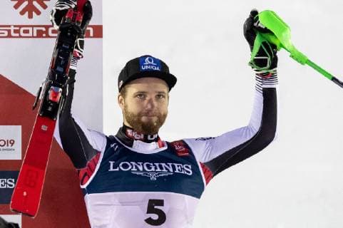 Sport Bilder des Tages 11.02.2019, Aare, SWE, FIS Weltmeisterschaften Ski Alpin, alpine Kombination, Herren, Siegerprsentation, im Bild Bronzemedaillengewinner Marco Schwarz (AUT) Bronze medalist Marco Schwarz of Austria during the winner presentation of the men s alpine combination for the FIS Ski World Championships 2019. Aare, Sweden on 2019 02 11. Aare