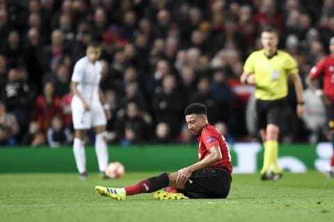 14 JESSE LINGARD (MAN) - BLESSURE - DECEPTION FOOTBALL : Manchester United ManU vs Paris SG - Ligue des Champions - 12 02 2019 AnthonyBIBARD FEP Panoramic 