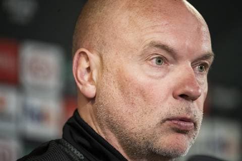 190213 Uwe Rösler, head coach of Malmö FF during a press conference PK Pressekonferenz ahead of the Europa League match between Malmö FF and Chelsea on February 13, 2019 in Malmö. Photo: Ludvig Thunman BILDBYRAN kod LT 35599 Copyright: LUDVIGxTHUNMAN BB190213LT010