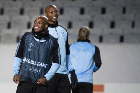 190213 Fouad Bachirou of Malmö FF during a training session ahead of the Europa League match between Malmö FF and Chelsea on February 13, 2019 in Malmö. Photo: Ludvig Thunman BILDBYRAN kod LT 35599 Copyright: LUDVIGxTHUNMAN BB190213LT039