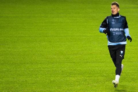 190213 Markus Rosenberg of Malmö FF during a training session ahead of the Europa League match between Malmö FF and Chelsea on February 13, 2019 in Malmö. Photo: Ludvig Thunman BILDBYRN kod LT 35599 Copyright: LUDVIGxTHUNMAN BB190213LT084