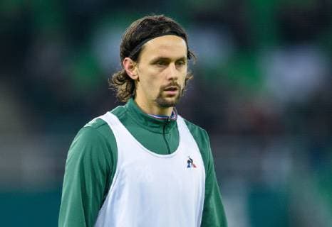 Neven Subotic ( Saint Etienne ) - Echauffement FOOTBALL : AS Saint Etienne vs RC Strasbourg - Ligue 1 - Saint Etienne - 13 02 2019 FedericoPestellini Panoramic 