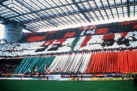 CURVA TIFOSI COREOGRAFIA SCUDETTO 1993-94 CAMPIONATO SERIE A 1993-94 MILAN