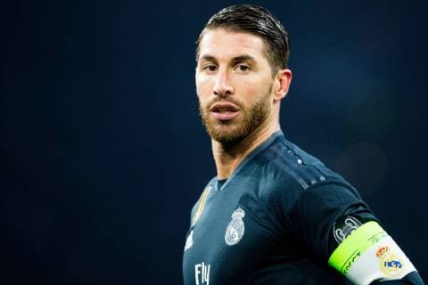 Sergio Ramos of Real Madrid during the UEFA Champions League round of 16 match Ajax Amsterdam and Real Madrid at the Johan Cruijff Arena on February 13, 2019 in Amsterdam, The Netherlands UEFA Champions League 2018 2019 xVIxVIxImagesx xTomxBodexMultimediaxIVx 13625954