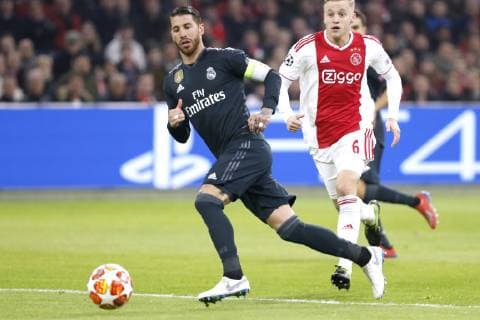 RAMOS Sergio Kapitaen Team Real Madrid UEFA Champions League Saison 2019 Achtelfinale Spiel Ajax Amsterdam - Real Madrid 1 : 2 am 13. Februar 2019 in der Johan Cruyff Arena
